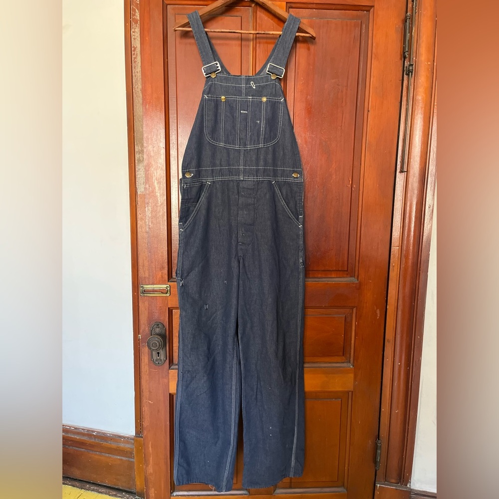 Vintage Dark Blue Denim Overalls